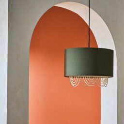 Habitat Olive Two Tier Scallop Easy Fit Lampshade - 35cm