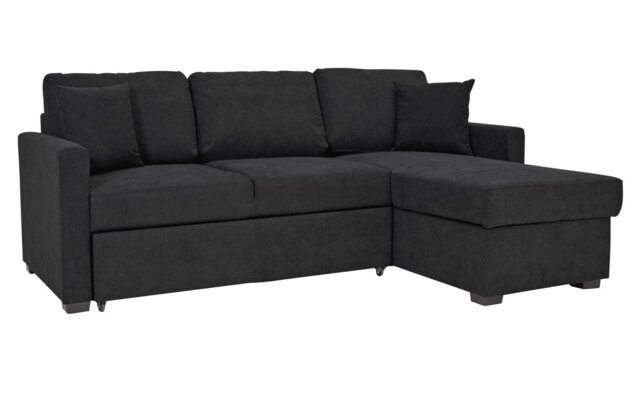 Habitat Reagan Right Hand Storage Corner Chaise Sofa Bed - Charcoal