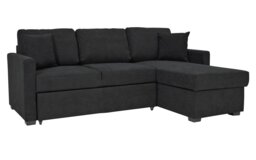 Habitat Reagan Right Hand Storage Corner Chaise Sofa Bed - Charcoal