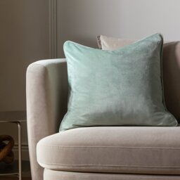 Habitat Velvet Cushion - Sage - 55x55cm