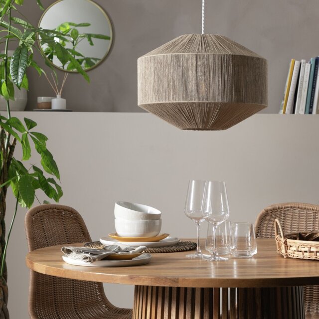 Habitat Jute Natural Easy Fit Lampshade - 45cm