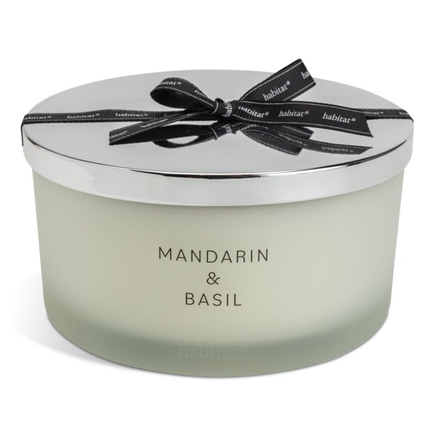 Habitat XL Candle with Lid - Mandarin & Basil