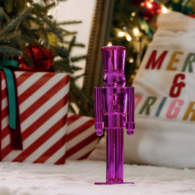 Habitat Pink Acrylic Nutcracker Table Decoration
