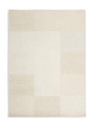 Habitat Checkerboard Natural Wool Cut Pile Rug - 120x170cm