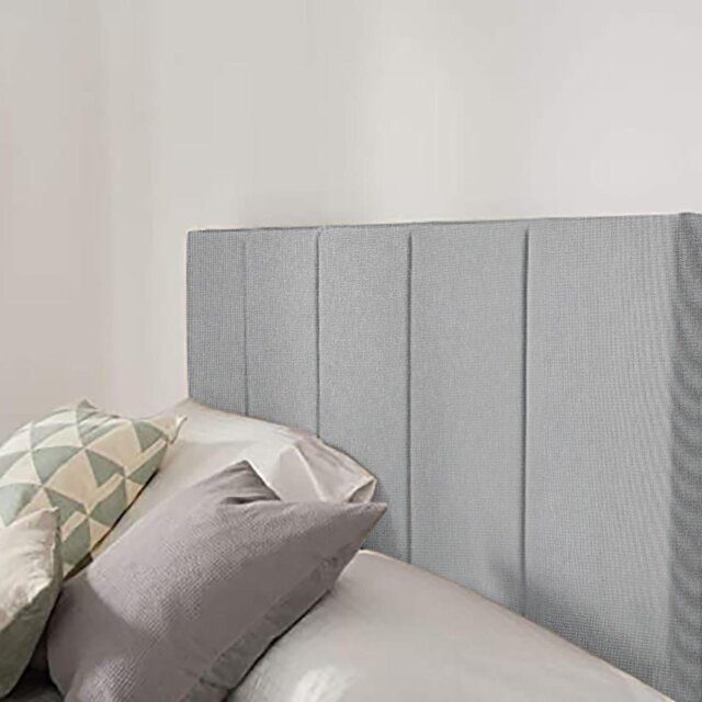 Silentnight Brescia Woven Kingsize Headboard-Light Grey