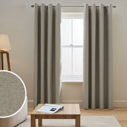 Habitat Blackout Pencil Pleat Curtains - Stone Grey - 137x117cm