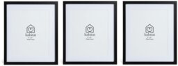 Habitat Black Wooden 3 Pack Picture Frame - Mixed Sizes