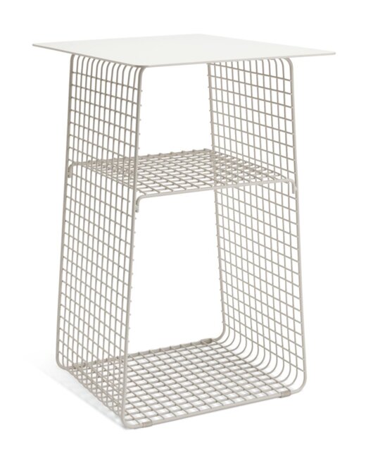 Habitat Cal Metal Bedside Table - Grey