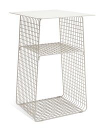 Habitat Cal Metal Bedside Table - Grey