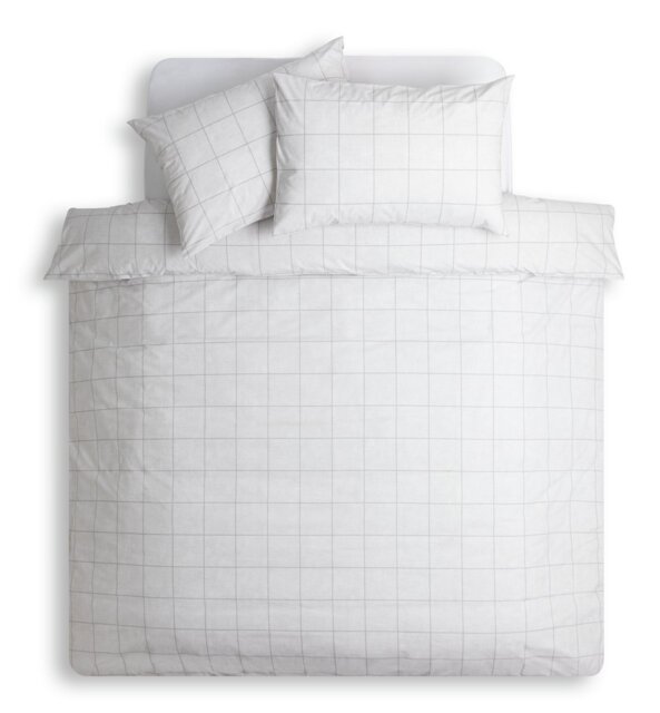 Habitat Country Grid Grey Bedding Set - Double