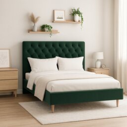 Millbrook Chester Superking Velvet Bed Frame - Green