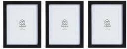 Habitat Black Wooden 3 Pk Picture Frame - Mixed Sizes