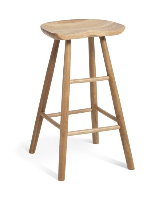 Habitat Barnwell Oak Tall Stool - Natural