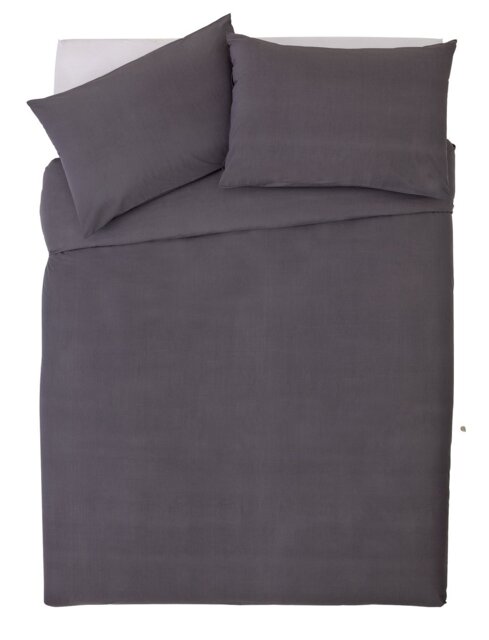 Habitat Cotton Rich 180 TC Plain Charcoal Bedding Set-Double