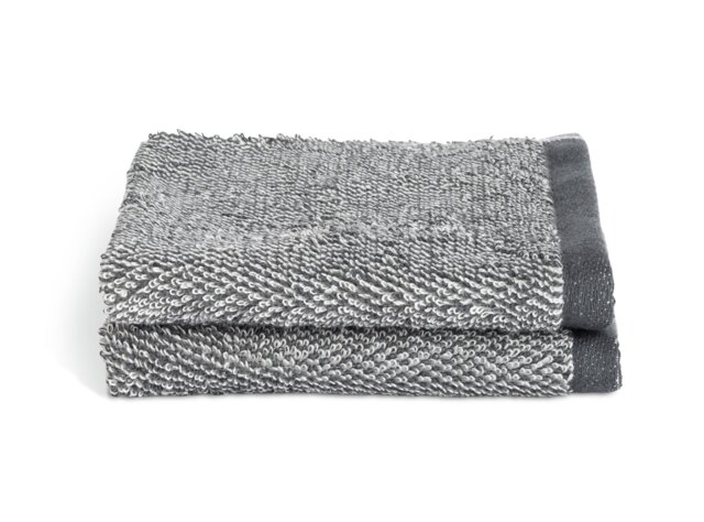 Habitat Marl 2 Pack Face Cloth - Black