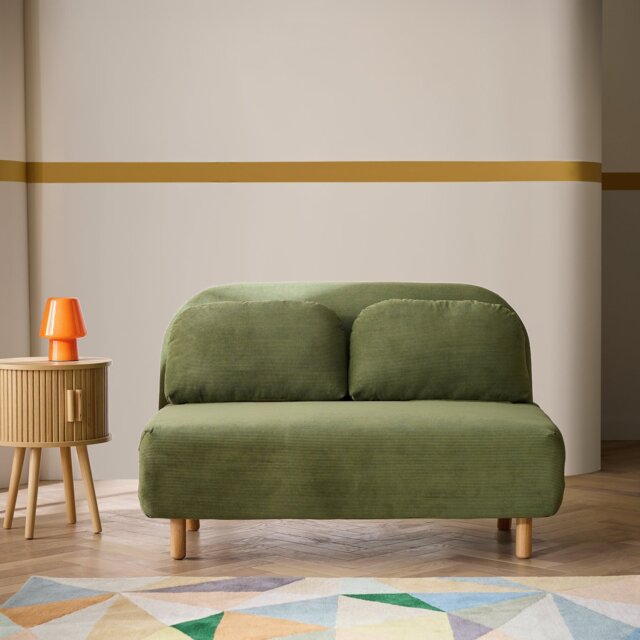 Habitat Benji Fabric 2 Seater Sofa Bed - Green