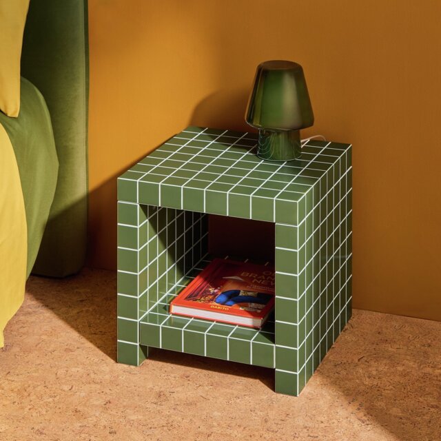 Habitat Geo Bedside Table - Green