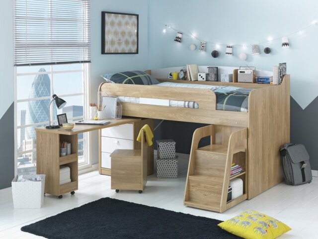 Habitat Ultimate Storage Mid Sleeper&Kids Mattress -Beech