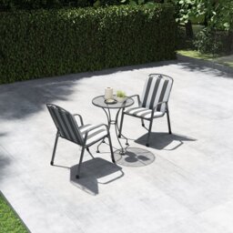 Pacific Savoy 2 Seater Metal Garden Bistro Set with Cushions