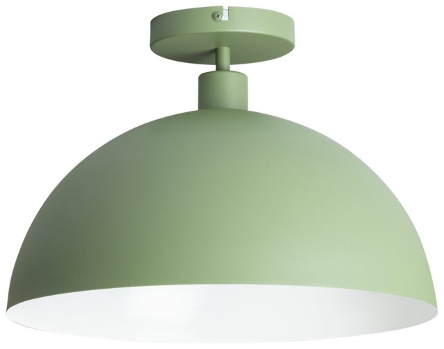 Habitat Steel Mushroom Flush Celling Light - Green
