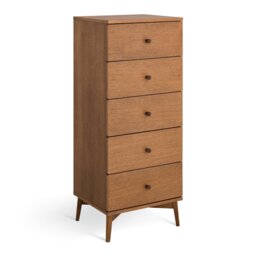Habitat Kirk Oak 5 Drawer Tallboy - Natural