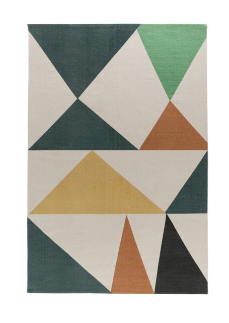 Habitat Tate Geometric Cotton Flatweave Rug - 140x200cm
