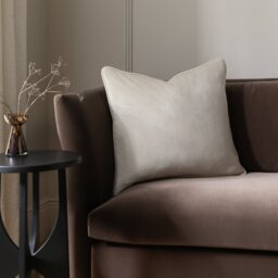 Habitat Velvet Cushion - Champagne - 55x55cm
