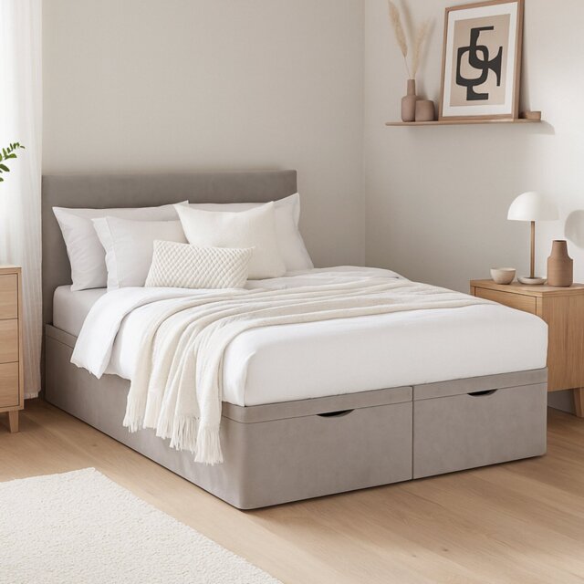 Millbrook Taylor Superking End Lift Ottoman Bed - Natural
