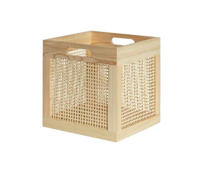 Habitat Set of 2 Rattan Square Boxes - Natural