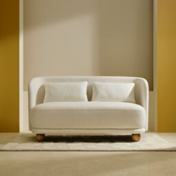 Habitat Poppy Fabric 2 Seater Sofa - Natural