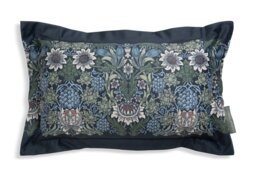 Habitat x Morris & Co. Sunflower Velvet Cushion - Navy