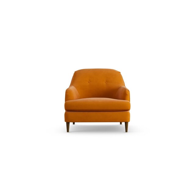 Habitat Frome Fabric Armchair - Orange - Dark Leg