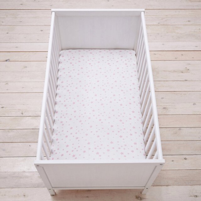 Silentnight Safe Nights Nursery Pink Fitted Sheets - Cot Bed