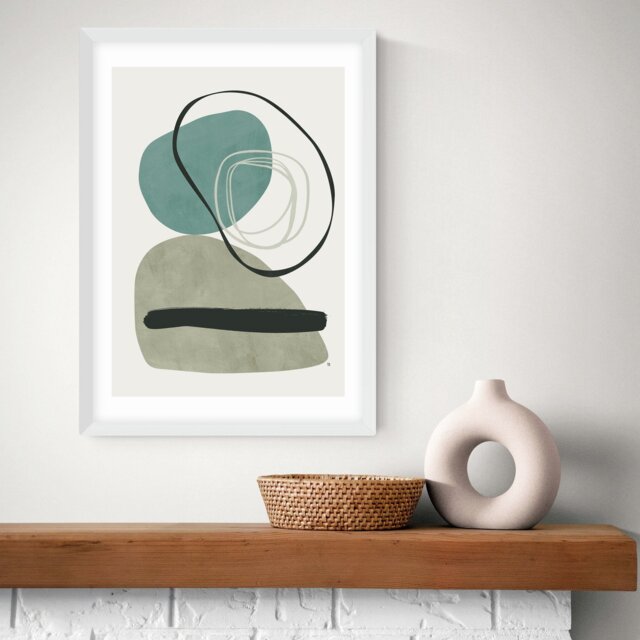 East End Prints Calo White Frame Art Print - A2