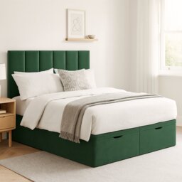 Millbrook Piper Superking Fabric EndLift Ottoman Bed-Green
