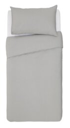 Habitat Cotton Rich 180 TC Plain Grey Bedding Set - Single
