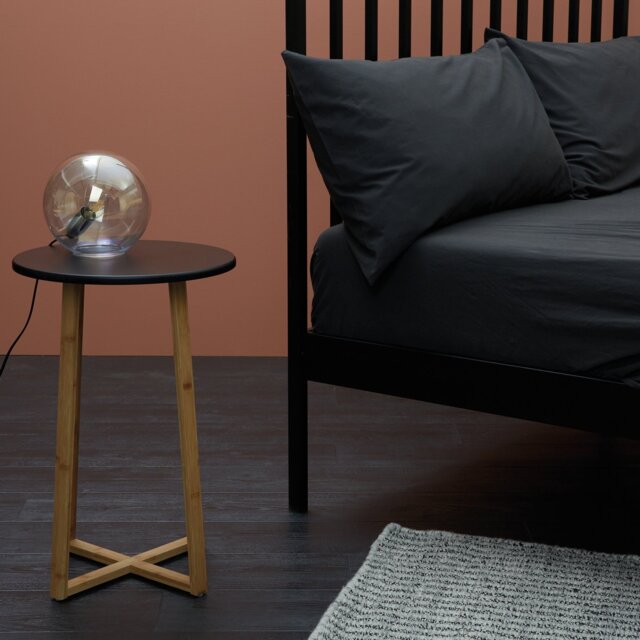 Habitat Washed Standard Pillowcase Pair - Charcoal