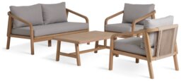 Habitat Hania 4 Seater Wooden Garden Sofa Set  - Natural