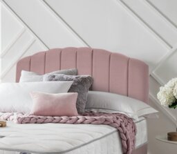 Silentnight Merlin Velvet Kingsize Headboard-Dusky Pink
