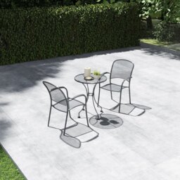 Pacific Carlo 2 Seater Metal Garden Bistro Set - Grey