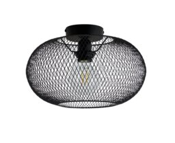 Habitat Tumba Mesh Flush to Ceiling Light - Black
