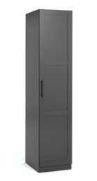 Habitat Munich Panelled 1 Door Wardrobe - Anthracite