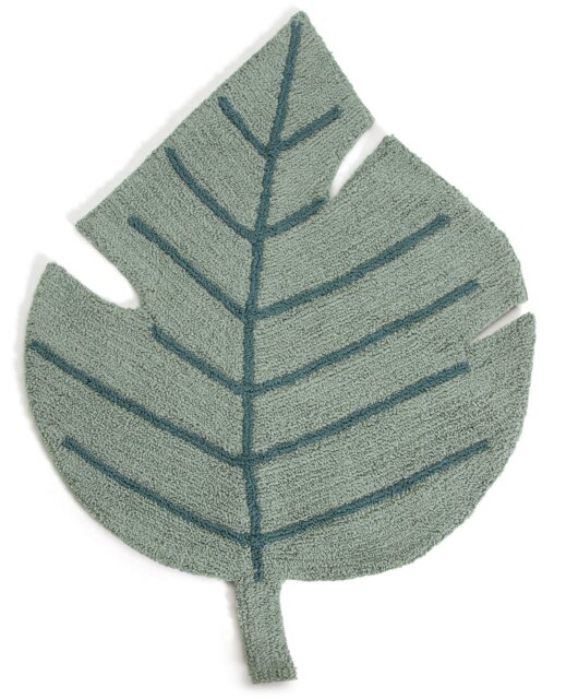 Habitat Kids Leaf Shaped Green  Rug - 80x110cm