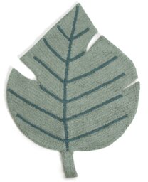 Habitat Kids Leaf Shaped Green Cut Pile Rug - 80x110cm