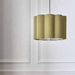 Habitat Pleat Olive Easy Fit Lampshade - 30cm