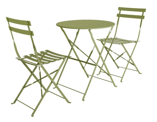 Habitat Eve 2 Seater Metal Garden Bistro Set - Green