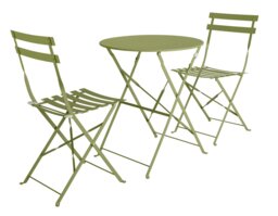 Habitat Eve 2 Seater Metal Garden Bistro Set - Green