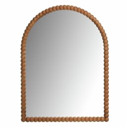 Habitat Brown Bobble Wooden Arch Wall Mirror - 101x76cm