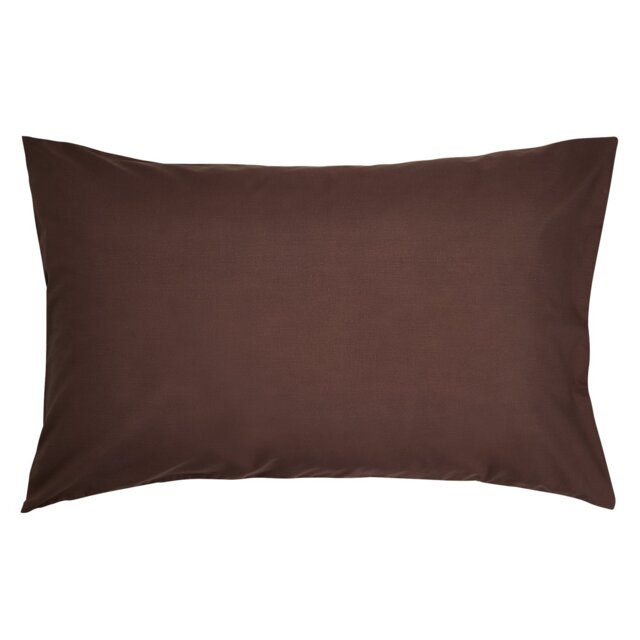 Habitat Cotton Rich 180TC Standard Pillowcase Pair-Chocolate