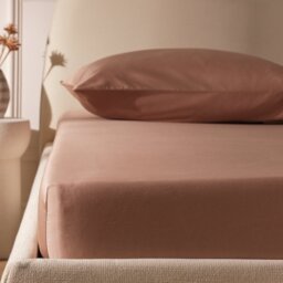 Habitat Egyptian Cotton 400 TC Mocha Fitted Sheet - Double